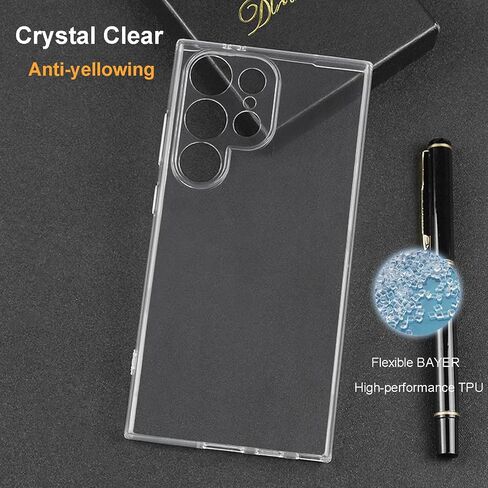 TENOC Phone Case for Samsung Galaxy S22 Ultra, Clear Case Shockproof Protective Bumper Slim Cover in Saudi Arabia