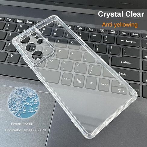 TENOC Phone Case for Samsung Galaxy S22 Ultra, Clear Case Shockproof Protective Bumper Slim Cover in Saudi Arabia