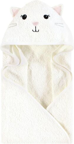 Hudson Baby Unisex Baby Cotton Animal Face Hooded Towel, Modern Giraffe, One Size in Saudi Arabia