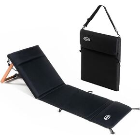 Wacho Outdoor Folding Beach Chair – Ultralight Reclining with Adjustable Wooden Backrest, Foam Padding & Water-Resistant Recycled Fabric – Portable Lounge Chair for Beach, Camping, Picnic – Blue Green in Saudi Arabia