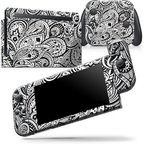 Design Skinz - Compatible with Nintendo Switch Lite - Skin Decal Protective Scratch-Resistant Removable Vinyl Wrap Cover - Black and White Aztec Paisley in Kuwait
