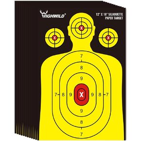 Highwild Shooting Range Silhouette Paper Target - 12X18 Inch - Indoor & Outdoor in Kuwait