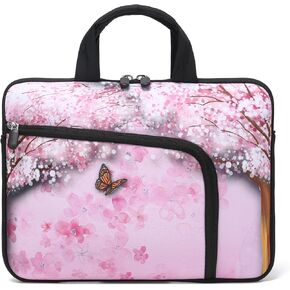 حقيبة كمبيوتر محمول مقاس 11 مقاس 12.2 بوصة، حقيبة كمبيوتر محمول بمقبض من النيوبرين للرجال والنساء، جيبان تناسب Apple MacBook Air وSamsung HP in Kuwait