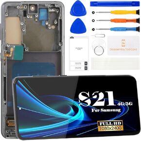 TFT For Samsung Galaxy S21 5G LCD Screen Replacement For Samsung Galaxy S21 4G SM-G991B SM-G991U SM-G991N Display Touch Digitizer Assembly SM-G9910 Repair Parts Kits With Frame(No Fingerprint) (Black) in Kuwait