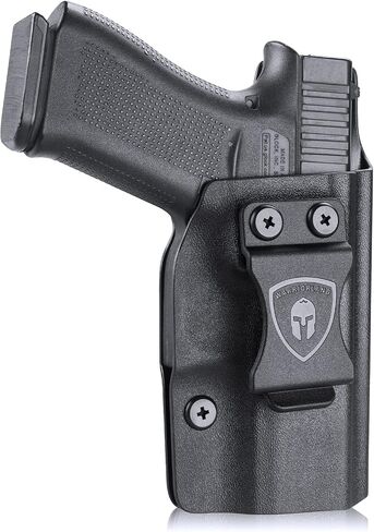 حافظة WARRIORLAND IWB Kydex متوافقة مع مسدس Glock 43X / G43 / G43X MOS، داخل حزام الخصر المخفي، Adj. الضغط على زر الاحتفاظ وعدم القدرة، خيار اليد اليمنى/اليد اليسرى in Kuwait