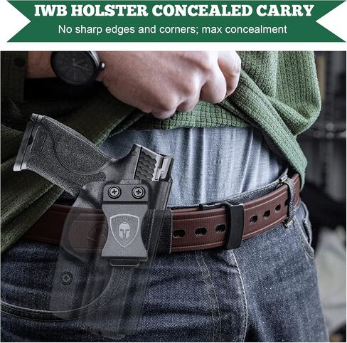 حافظة M&P 9mm/.40، IWB Kydex Holster Fit: S&W M&P 9/.40 مضغوط/حجم كامل، M&P 9/.40 M2.0 مسدس كامل الحجم، درع غير مناسب، حافظة حمل مخفية داخل حزام الخصر، Adj. غير قادر & بوسي انقر فوق الاحتفاظ in Saudi Arabia