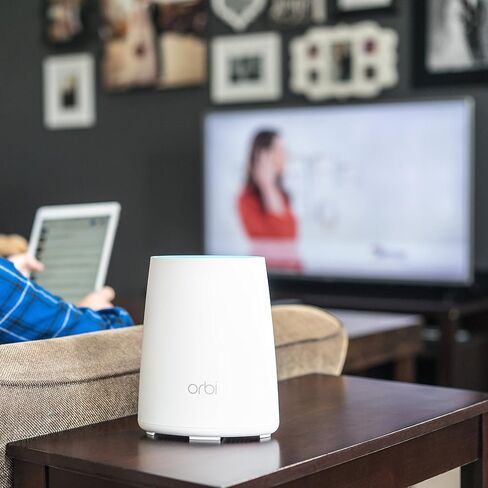 NETGEAR Orbi Satellite (RBS40) AC2200 802.11a/n/ac ثلاثي النطاق واي فاي إضافي للقمر الصناعي (جهاز التوجيه RBR40 أو جهاز التوجيه RBR50) (متجدد) in Saudi Arabia