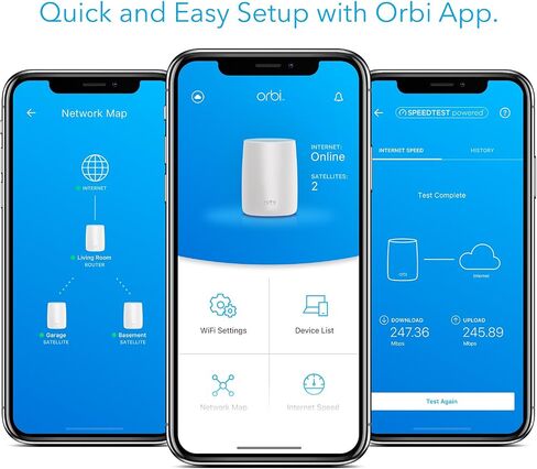 NETGEAR Orbi Satellite (RBS40) AC2200 802.11a/n/ac ثلاثي النطاق واي فاي إضافي للقمر الصناعي (جهاز التوجيه RBR40 أو جهاز التوجيه RBR50) (متجدد) in Saudi Arabia