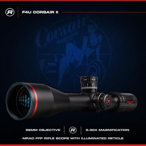 Red-Line Optics F4U Corsair Gen II MRAD FFP 5-30x56 Hunting Target Competition Long Range Scope Designed & Supported in Washington State in Saudi Arabia