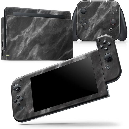 Design Skinz - متوافق مع Nintendo Switch Joy-Con فقط - غطاء حماية من الفينيل قابل للإزالة ومقاوم للخدش - رخام أسود وأبيض طباشيري in Kuwait