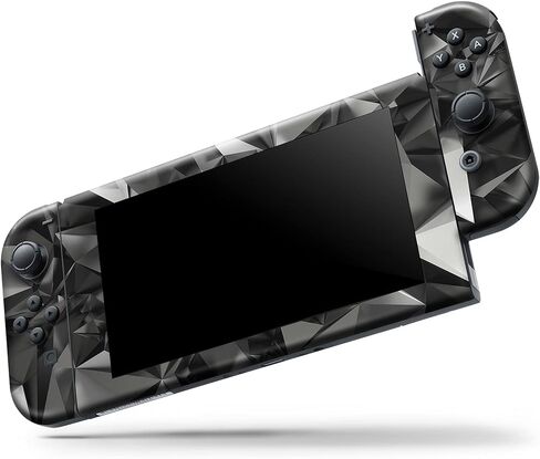 Design Skinz - متوافق مع وحدة تحكم Nintendo Switch Pro - غطاء حماية من الفينيل مقاوم للخدش وقابل للإزالة - سطح ماسي أسود ثلاثي الأبعاد in Kuwait