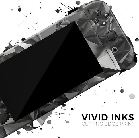 Design Skinz - متوافق مع وحدة تحكم Nintendo Switch Pro - غطاء حماية من الفينيل مقاوم للخدش وقابل للإزالة - سطح ماسي أسود ثلاثي الأبعاد in Kuwait