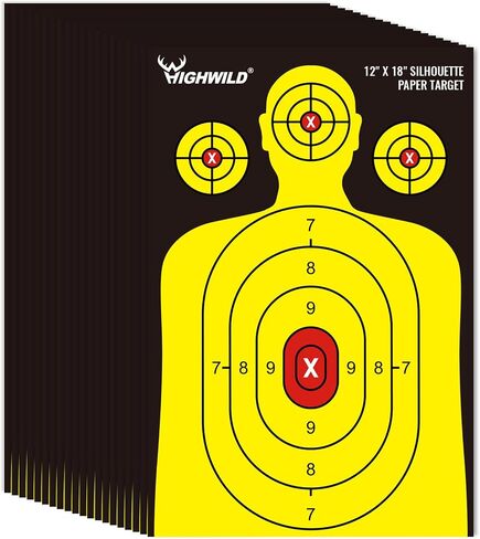 Highwild Shooting Range Silhouette Paper Target - 12X18 Inch - Indoor & Outdoor in Saudi Arabia