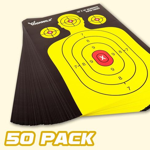 Highwild Shooting Range Silhouette Paper Target - 12X18 Inch - Indoor & Outdoor in Saudi Arabia