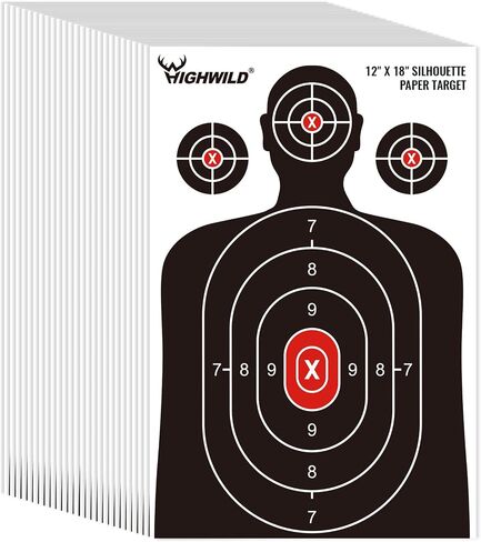 Highwild Shooting Range Silhouette Paper Target - 12X18 Inch - Indoor & Outdoor in Saudi Arabia