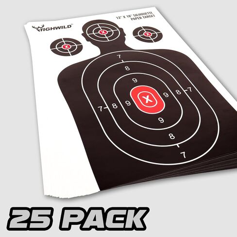 Highwild Shooting Range Silhouette Paper Target - 12X18 Inch - Indoor & Outdoor in Saudi Arabia