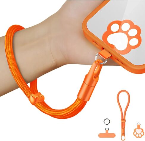 360° Rotatable Phone Lanyard with Cat Lock, Adjustable Anti-Lost Soft Phone Wrist Strap for Men Women iPhone in Kuwait
