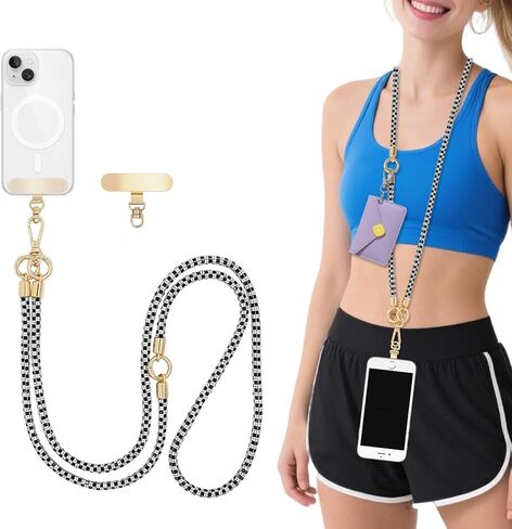 ABJFJE كريستال الهاتف الحبل Crossbody شريط لتعليق الهاتف المحمول هاتف محمول الرقبة الحبل حجر الراين مكافحة سرقة حزام لتعليق الهاتف المحمول للنساء in Saudi Arabia