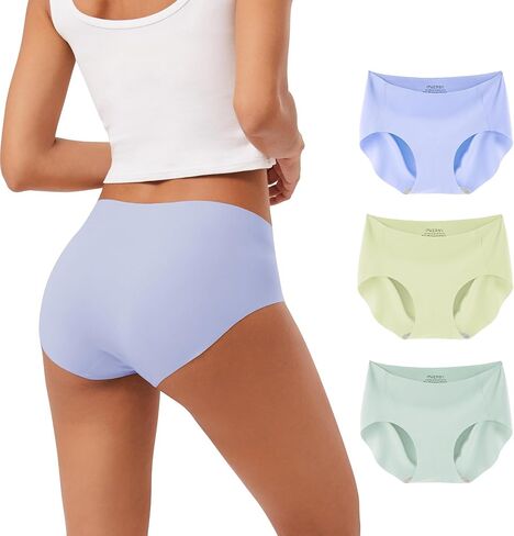 INNERSY Women's Seamless No Show Hipster Panties Invisible Light Underwear 3-Pack in Kuwait