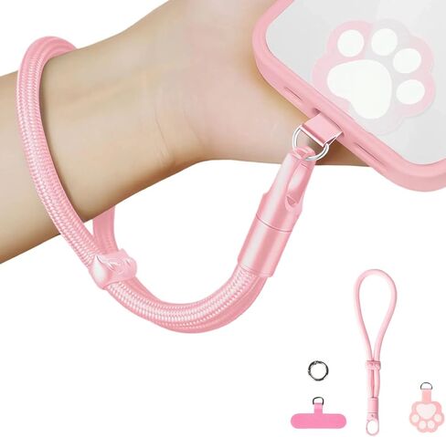 360° Rotatable Phone Lanyard with Cat Lock, Adjustable Anti-Lost Soft Phone Wrist Strap for Men Women iPhone in Kuwait