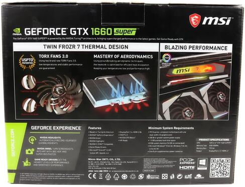 بطاقة رسومات MSI Gaming GeForce GTX 1660 Super 192-bit HDMI/DP 6GB GDRR6 HDCP تدعم DirectX 12 Dual Fan VR Ready OC Graphics (GTX 1660 Super Gaming X) (متجددة) in Saudi Arabia