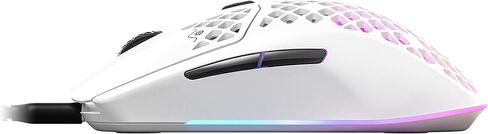 SteelSeries Aerox 3 - ماوس ألعاب خفيف للغاية - مستشعر بصري TrueMove Core 8,500 CPI - تصميم مقاوم للماء خفيف الوزن للغاية 59 جرام - اتصال USB-C عالمي - ثلج (متجدد) in Kuwait