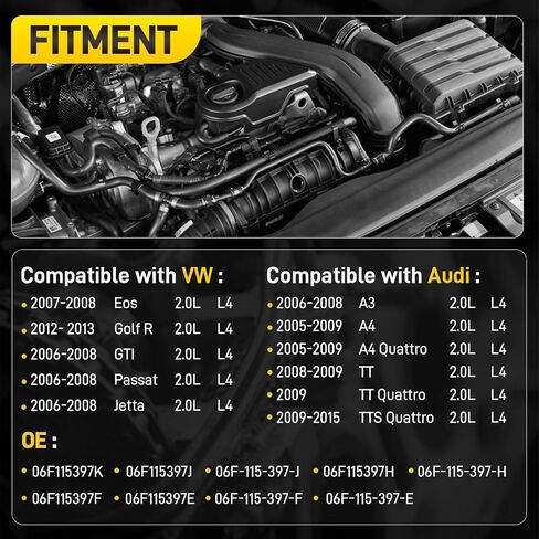06F115397K مجموعة مرشحات مرشح تبريد الزيت مع مبرد الزيت 2.0L متوافق مع 2006-2013 VW GOLF R GTI Jetta Passat eos Audi A4 A3 TT TTS 06F115397J 06F115397H in Saudi Arabia