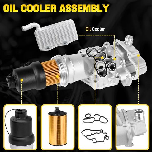 06F115397K مجموعة مرشحات مرشح تبريد الزيت مع مبرد الزيت 2.0L متوافق مع 2006-2013 VW GOLF R GTI Jetta Passat eos Audi A4 A3 TT TTS 06F115397J 06F115397H in Saudi Arabia