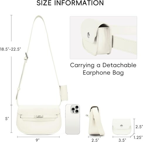 محفظة CLUCI Crossbody للنساء متعددة الجيوب حقيبة جلدية نباتية صغيرة حقائب كتف صيفية للسفر مصممة للسيدات عتيقة in Kuwait