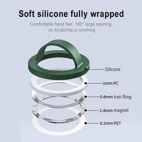 Magnetic Silicone Ring Grip Phone Holder, Loop Grip Phone Holder,Magnetic Phone Loop,Phone Grip in Saudi Arabia