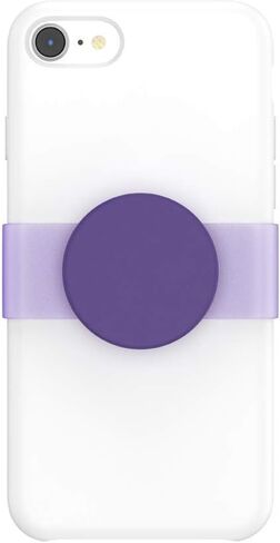 PopSockets: قبضة هاتف PopGrip Slide غير لاصقة وحامل مع غطاء علوي قابل للتبديل لهاتف iPhone 11 Pro من السيليكون - بنفسجي شرس in Kuwait