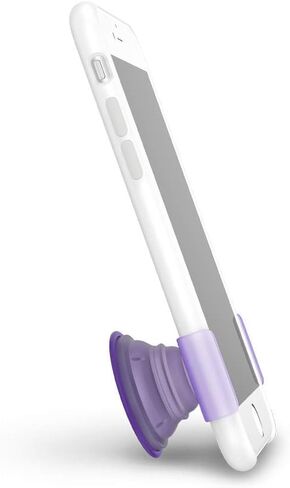 PopSockets: قبضة هاتف PopGrip Slide غير لاصقة وحامل مع غطاء علوي قابل للتبديل لهاتف iPhone 11 Pro من السيليكون - بنفسجي شرس in Kuwait