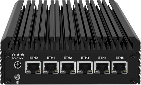 HUNSN Micro Firewall Appliance، كمبيوتر صغير، OPNsense، VPN، جهاز توجيه PC، J6412، RJ14، AES-NI، 6 x 2.5GbE I226-V LAN، وحدة تحكم، HDMI، GPIO، فتحة SIM، 4G RAM، 32G SSD in Kuwait