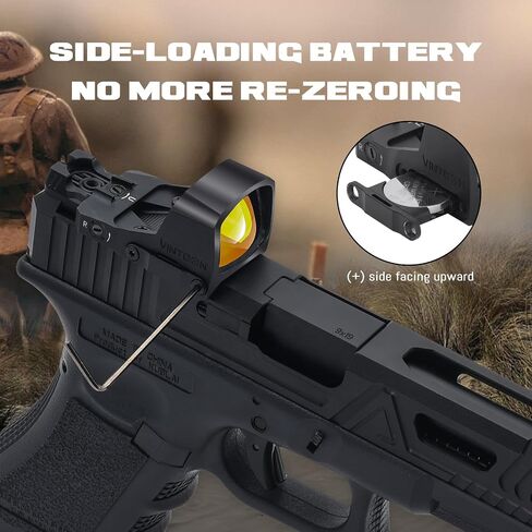 Sirius Red Dot Sight، 3 مناظير MOA Micro Open Reflex مع تنبيه بالاهتزاز لقطع RMR، متينة مقاومة للماء وخالية من اختلاف المنظر in Kuwait