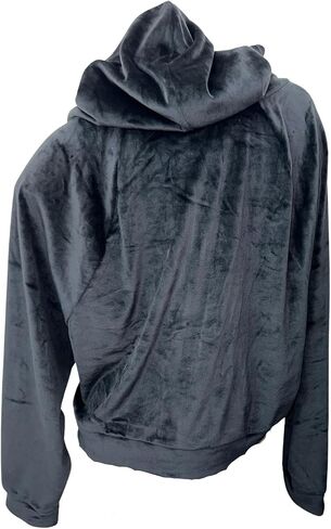 Victoria's Secret Velour Full-Zip Hoodie Color Black New (US, Alpha, X-Large, Regular, Regular, Pure Black) in Saudi Arabia