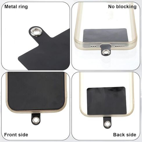 30 قطعة من شريط ربط الهاتف العالمي للهاتف، رقعة من البلاستيك للهواتف الذكية، مرفق سحري بدون لاصق لحافظة الهواتف المحمولة، سلسلة مفاتيح (أسود، شفاف) in Kuwait