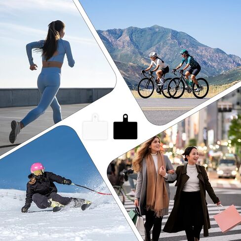 30 قطعة من شريط ربط الهاتف العالمي للهاتف، رقعة من البلاستيك للهواتف الذكية، مرفق سحري بدون لاصق لحافظة الهواتف المحمولة، سلسلة مفاتيح (أسود، شفاف) in Kuwait