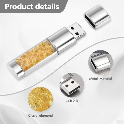 محرك فلاش USB 2.0، عصا ذاكرة USB كريستالية محببة، محرك إبهام مجوهرات للصور والموسيقى وتخزين الملفات (أرجواني، 64 جيجابايت) in Kuwait