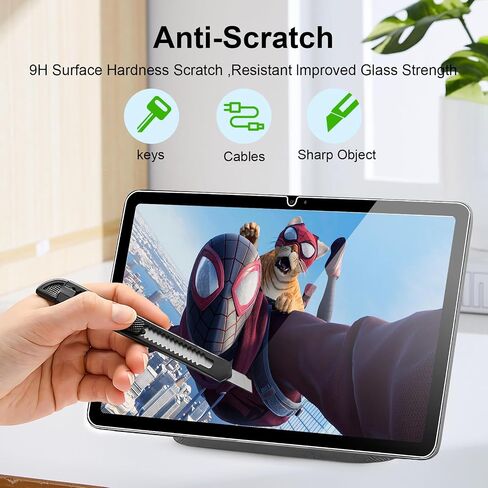 واقي شاشة لجهاز Google Pixel Tablet مقاس 11 بوصة (2023)، طبقة من الزجاج المقوى بقوة 9H، شفاف عالي الدقة، حواف 2.5D، متوافق مع معرف الوجه وقلم Google، صديق للحافظة (عبوتان) in Saudi Arabia