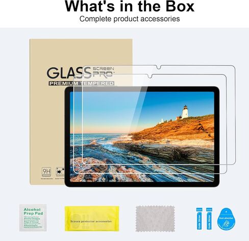 واقي شاشة لجهاز Google Pixel Tablet مقاس 11 بوصة (2023)، طبقة من الزجاج المقوى بقوة 9H، شفاف عالي الدقة، حواف 2.5D، متوافق مع معرف الوجه وقلم Google، صديق للحافظة (عبوتان) in Saudi Arabia