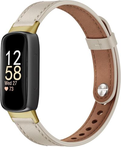 Leather Band for Fitbit Inspire 3 Bands Adjustable Sport Replacement Straps for Women in Saudi Arabia