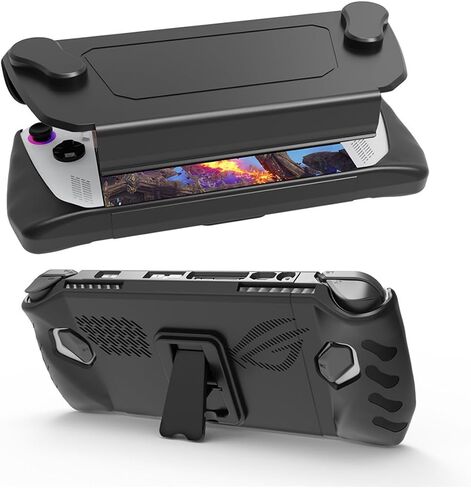 TPU Protective Case with Front Cover Compatible with Asus Rog Alloy Z1 Extreme, Shock-Absorption Case Kickstand, Non-Slip and Anti-Scratch Sleeve Full Protection Cover Skin (Purple) in Saudi Arabia