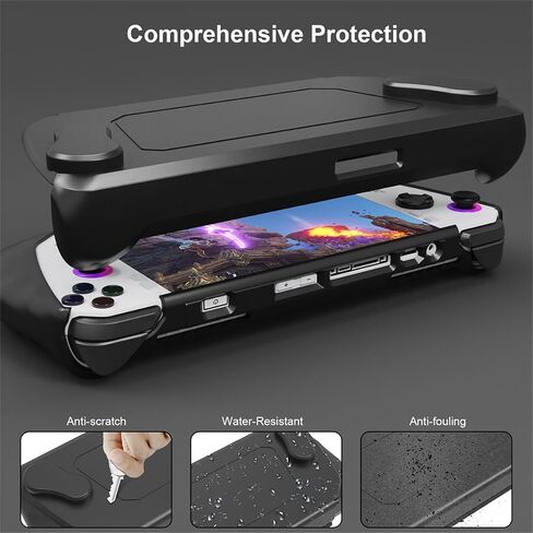 TPU Protective Case with Front Cover Compatible with Asus Rog Alloy Z1 Extreme, Shock-Absorption Case Kickstand, Non-Slip and Anti-Scratch Sleeve Full Protection Cover Skin (Purple) in Saudi Arabia