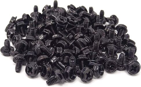 6#-32x6 Hex Phillips Head Replacement PC Computer Case Mounting Screws Fastener for Building Repairing and Maintaining Computer Systems, 100pcs in Saudi Arabia