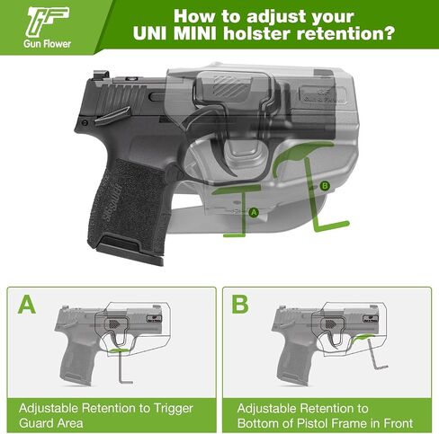 Universal OWB Holster for G43X/G48 MOS, Shield Plus, P365 XL/P365, Glock 26 27, RDS Compatible, Fits Sub-Compact 9mm Pistols Like G3C, Hellcat Pro, Index Finger Release, Adjustable Cant, Right Hand in Saudi Arabia