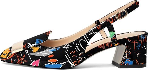 Joseywade النساء Slingback كتلة منخفضة صندل بكعب مكتنز مضخات مغلقة ساحة تو فستان أحذية 2 بوصة الصنادل بكعب مع حزام قابل للتعديل in Kuwait