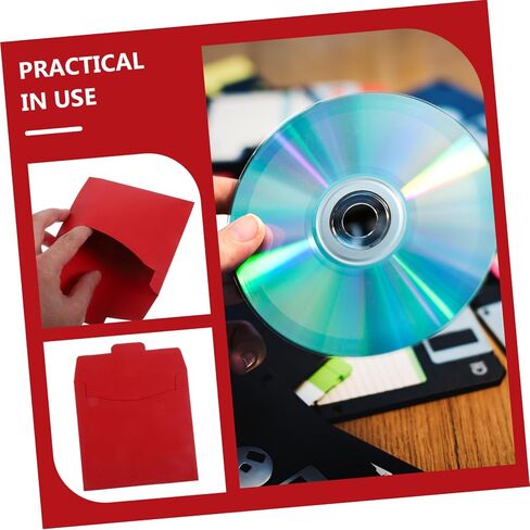 20 قطعة من Luxshiny لأغلفة أقراص DVD وأغلفة حاملات تخزين الورق لمجموعات الموسيقى والألعاب DVD للمكتب المنزلي والحماية طويلة المدى in Kuwait