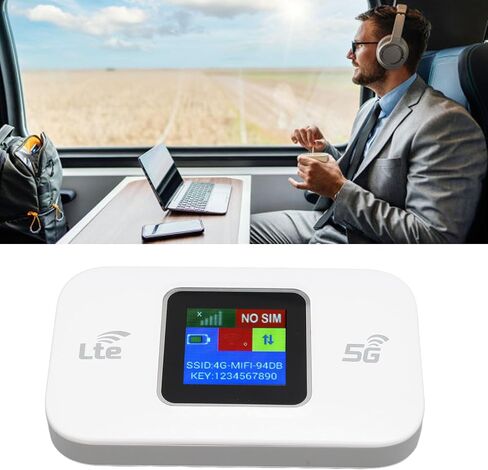 مودم واي فاي 4G LTE، راوتر محمول، حتى 300 ميجابت في الثانية، يربط 10 أجهزة، يعمل بمنفذ USB، فتحة بطاقة SIM، تشفير واي فاي، للهاتف، الكمبيوتر اللوحي، الكمبيوتر المحمول، التلفزيون in Kuwait