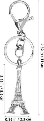 Vosarea eiffel Tower keyring الفرنسية التذكارية التذكارية مفتاحية تمثال تمثال حقيبة معلقة سحر قلادة سحر لديكور الجدول مجوهرات عيد ميلاد ذهبي in Kuwait