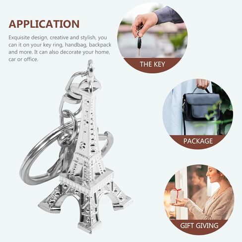 Vosarea eiffel Tower keyring الفرنسية التذكارية التذكارية مفتاحية تمثال تمثال حقيبة معلقة سحر قلادة سحر لديكور الجدول مجوهرات عيد ميلاد ذهبي in Kuwait